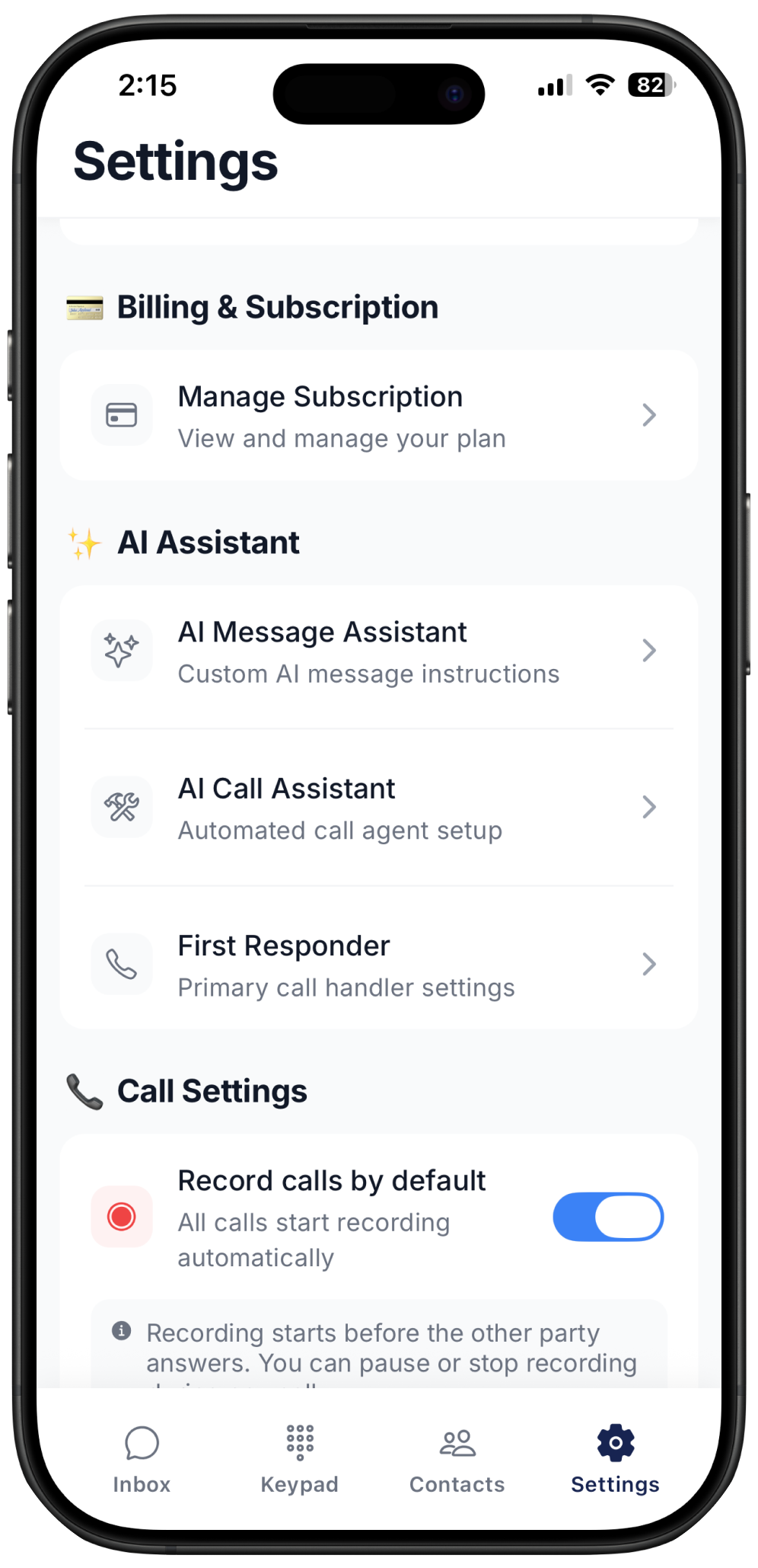 Ringo Billing and subscription setup